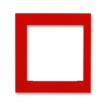 3901H-A00255 65  Rámeček jednonásobný s otvorem 55×55, krajní, červená